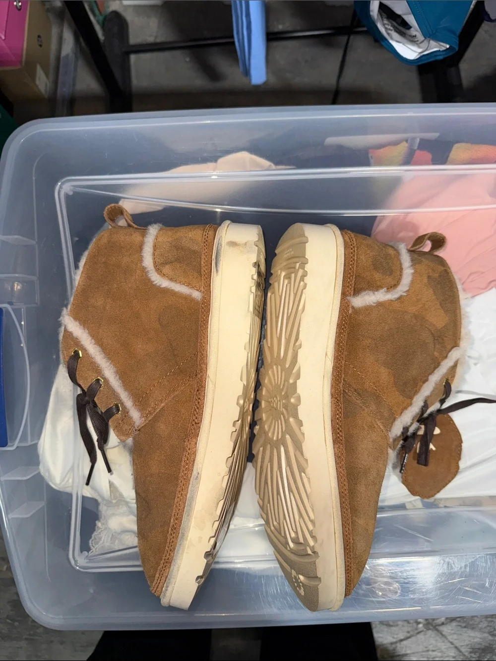 Like New Ugg x Bape A Bathing Ape Neumel Boots Chestnut US 10 EU 43